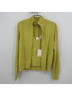 Kilte Collection Rei Cotton Cashmere Full Zip Jacket Tank Matching Set 2/M $510
